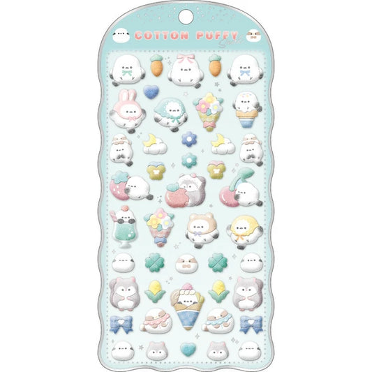 【予約商品】シマエナガ　コットンパフィシール