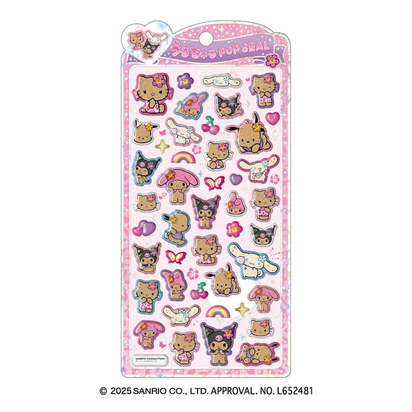 【予約商品】日焼けサンリオ　うるちゅるポップシール